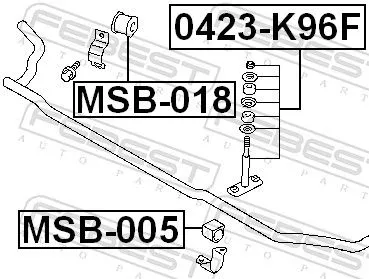 FEBEST FEBEST MSB-018 Mounting, stabiliser bar 