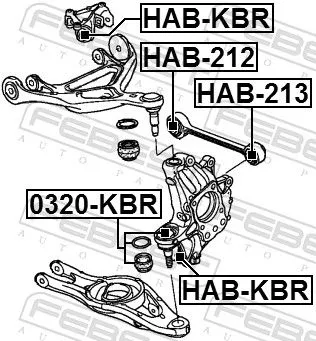 FEBEST FEBEST (HAB-212) Mounting, control/trailing arm 
