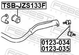FEBEST FEBEST 0123-035 FEBEST 0123-035 Antiroll Bar Stabiliser Drop Link 