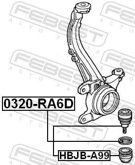 FEBEST FEBEST HBJB-A99 Repair kit, supporting/ball joint 