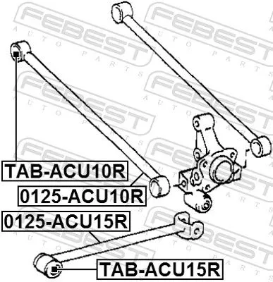 FEBEST FEBEST (TAB-ACU10R) Mounting, control/trailing arm 