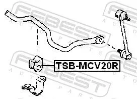 FEBEST FEBEST TSB-MCV20R Mounting, stabiliser bar 