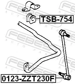 FEBEST FEBEST TSB-754 Mounting, stabiliser bar 