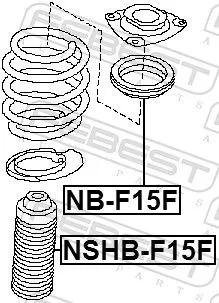 FEBEST FEBEST NSHB-F15F Protective Cap/Bellow, shock absorber 