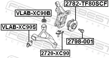 FEBEST FEBEST (VLAB-XC90B) Mounting, control/trailing arm 