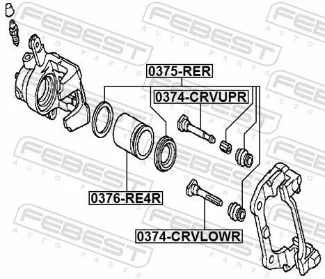 FEBEST FEBEST 0374-CRVUPR Guide Bolt, brake caliper 