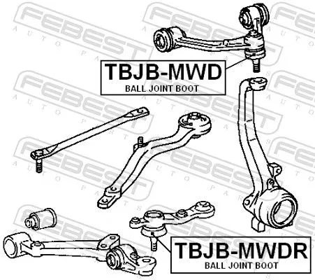 FEBEST FEBEST (TBJB-MWD) Repair kit, supporting/ball joint 