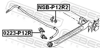 FEBEST FEBEST NSB-P12R2 Mounting, stabiliser bar 