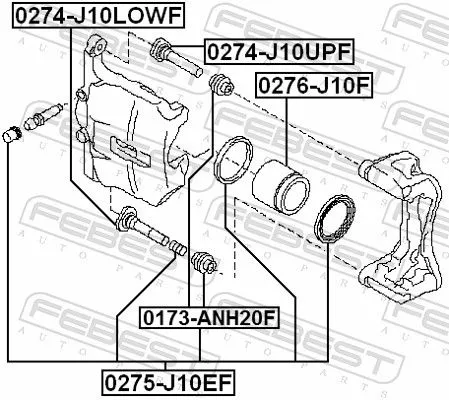 FEBEST FEBEST 0173-ANH20F Bellow, brake caliper guide 