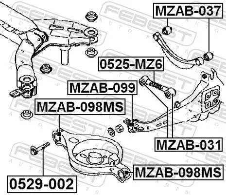 FEBEST FEBEST (MZAB-037) Mounting, control/trailing arm 