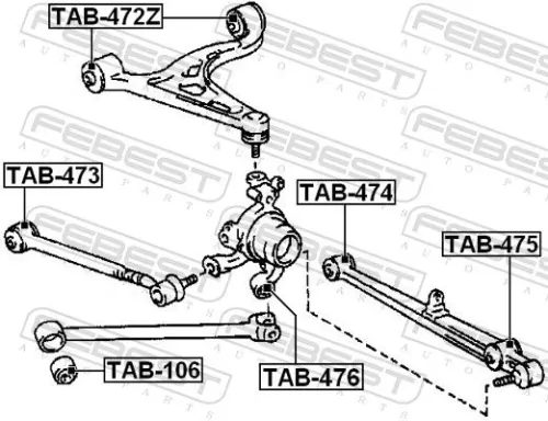FEBEST FEBEST (TAB-475) Mounting, control/trailing arm 
