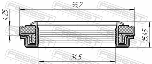 FEBEST FEBEST (95RFW-35550416X) Shaft Seal, drive shaft 