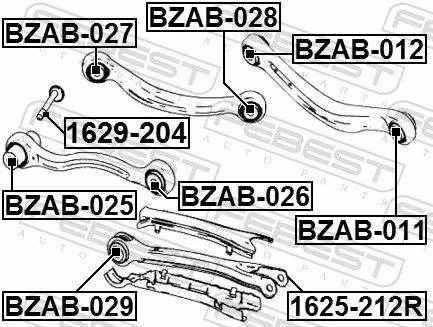 FEBEST FEBEST (BZAB-026) Mounting, control/trailing arm 