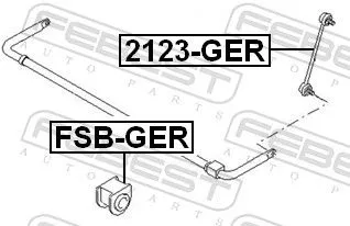 FEBEST FEBEST (FSB-GER) Mounting, stabiliser bar 