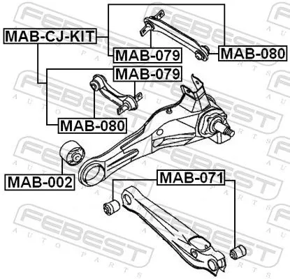 FEBEST FEBEST (MAB-079) Mounting, control/trailing arm 