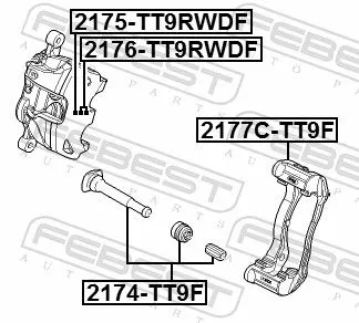 FEBEST FEBEST (2176-TT9RWDF) Piston, brake caliper 