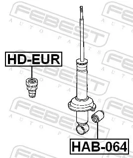 FEBEST FEBEST (HAB-064) Bush, shock absorber 