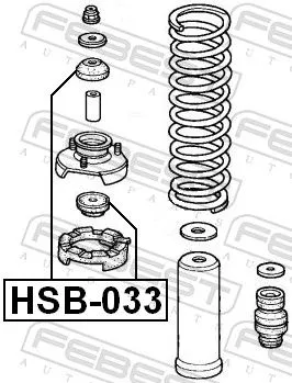 FEBEST FEBEST (HSB-033) Spacer Bush, shock absorber 