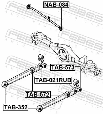 FEBEST FEBEST (TAB-573) Mounting, control/trailing arm 