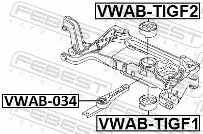FEBEST FEBEST (VWAB-TIGF2) Bushing, axle beam 