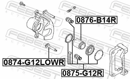 FEBEST FEBEST (0875-G12R) Repair Kit, brake caliper 