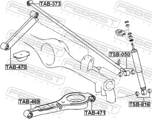 FEBEST FEBEST TSB-050 Mounting, control/trailing arm 