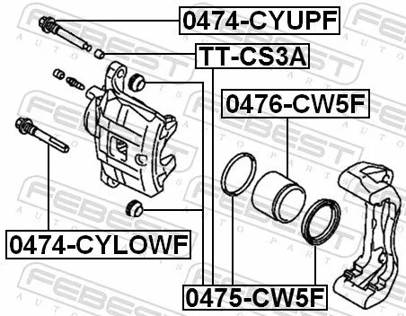 FEBEST FEBEST 0475-CW5F Repair Kit, brake caliper 
