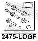 FEBEST FEBEST 2475-LOGF Guide Sleeve Kit, brake caliper 