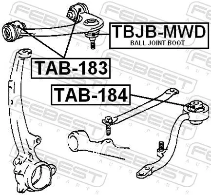 FEBEST FEBEST (TAB-184) Mounting, control/trailing arm 