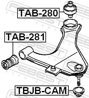 FEBEST FEBEST TAB-281 Mounting, control/trailing arm 