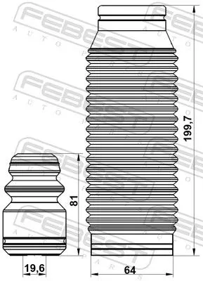 FEBEST FEBEST HYSHB-GETF-KIT Front FEBEST Dust Cover Kit shock absorber 