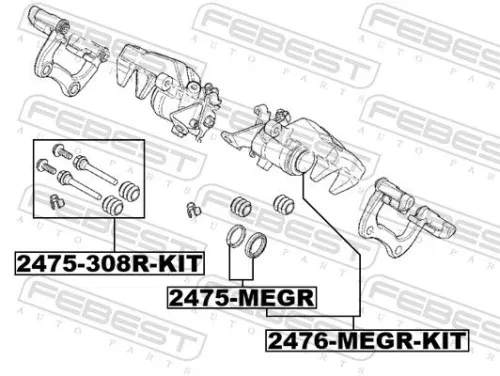 FEBEST FEBEST (2574-308R-KIT) Guide Bolt, brake caliper 
