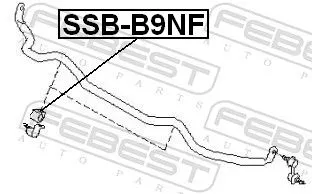 FEBEST FEBEST SSB-B9NF Mounting, stabiliser bar 