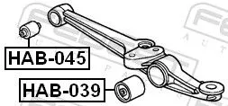 FEBEST FEBEST (HAB-045) Mounting, control/trailing arm 
