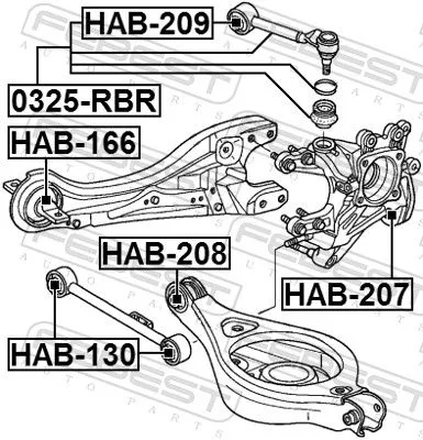 FEBEST FEBEST (HAB-207) Mounting, control/trailing arm 