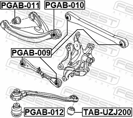 FEBEST FEBEST (PGAB-011) Mounting, control/trailing arm 