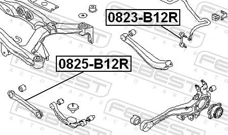 FEBEST FEBEST 0823-B12R FEBEST 0823-B12R Antiroll Bar Stabiliser Drop Link 