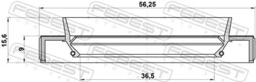 FEBEST FEBEST (95HBY-38560916L) Shaft Seal, drive shaft 