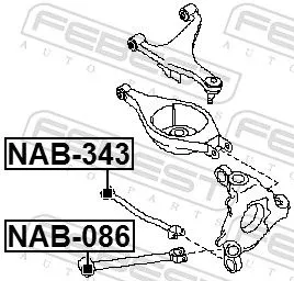 FEBEST FEBEST (NAB-343) Mounting, control/trailing arm 