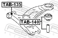 FEBEST FEBEST (TAB-135) Mounting, control/trailing arm 