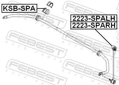 FEBEST FEBEST KSB-SPA Mounting, stabiliser bar 