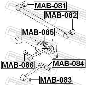FEBEST FEBEST (MAB-082) Mounting, control/trailing arm 