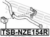 FEBEST FEBEST TSB-NZE154R Mounting, stabiliser bar 