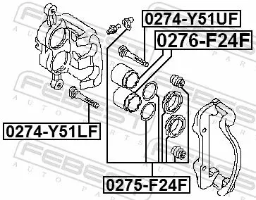 FEBEST FEBEST 0274-Y51UF Guide Bolt, brake caliper 