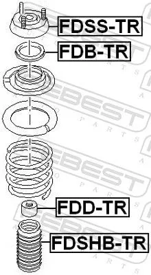 FEBEST FEBEST (FDB-TR) Rolling Bearing, suspension strut support mount 