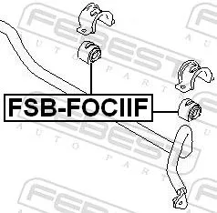 FEBEST FEBEST FSB-FOCIIF Mounting, stabiliser bar 