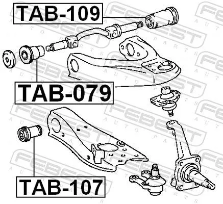FEBEST FEBEST (TAB-079) Mounting, control/trailing arm 
