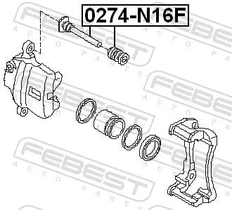 FEBEST FEBEST (0274-N16F) Guide Bolt, brake caliper 