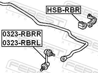 FEBEST FEBEST 0323-RBRR FEBEST 0323-RBRR Antiroll Bar Stabiliser Drop Link 