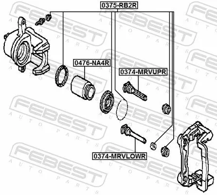 FEBEST FEBEST 0374-MRVUPR Guide Bolt, brake caliper 